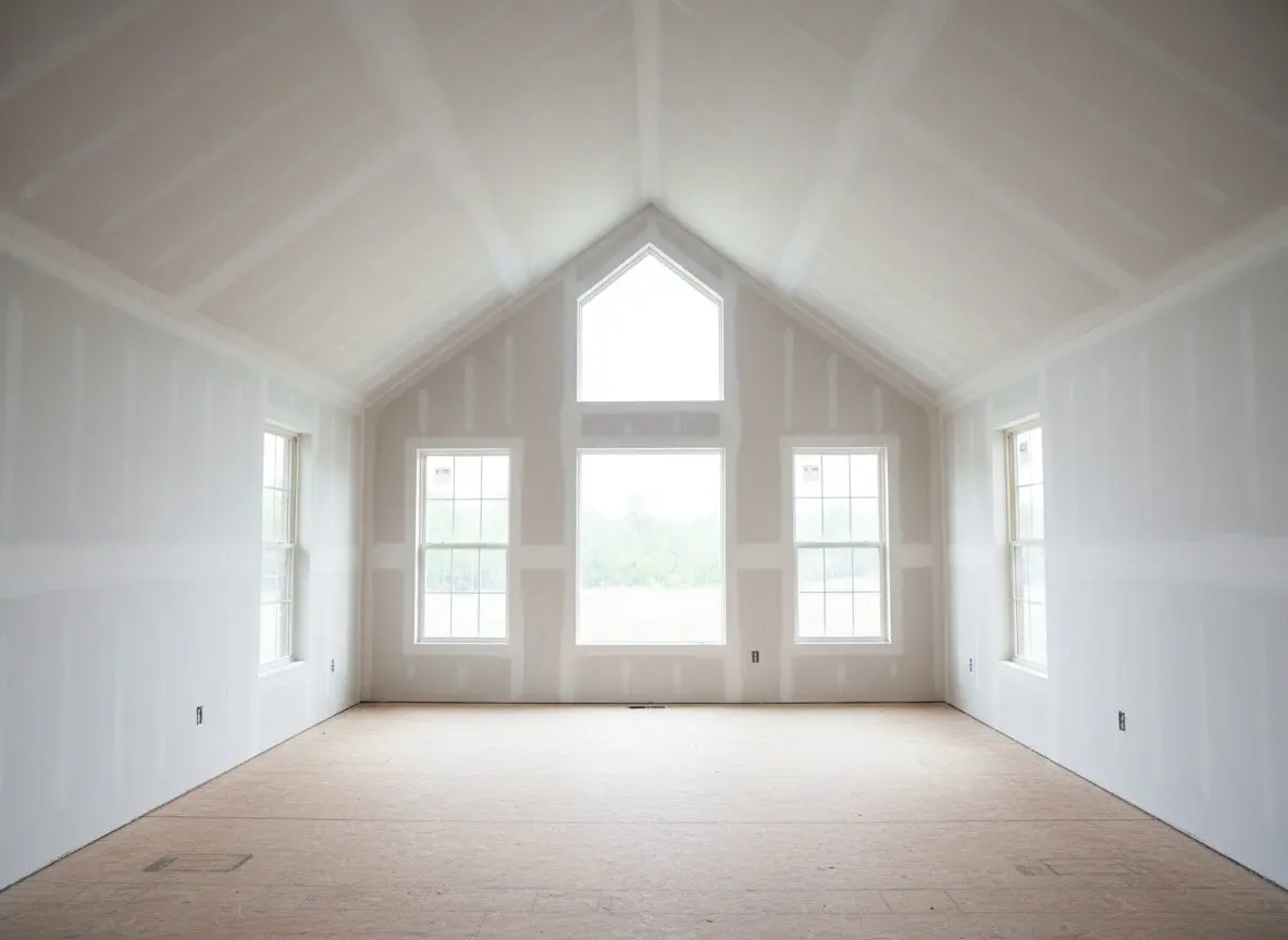 Vaulted ceiling in new construction in Five Forks